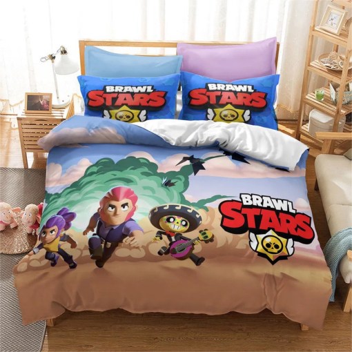 Brawl Stars 6 Duvet Cover Pillowcase Home Decor 3D Bedding Set 1805