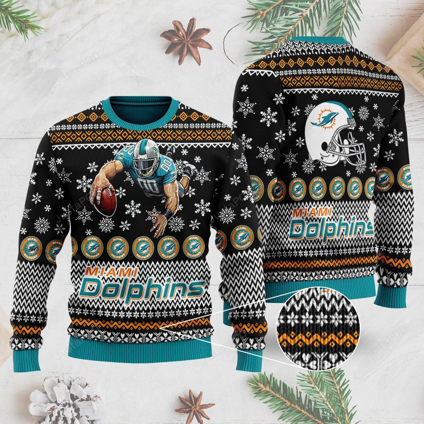 Miami Dolphins Ugly Sweater Ugly Sweater Gift For Fan Ugly Wool Sweater Christmass Hoodie Sweater