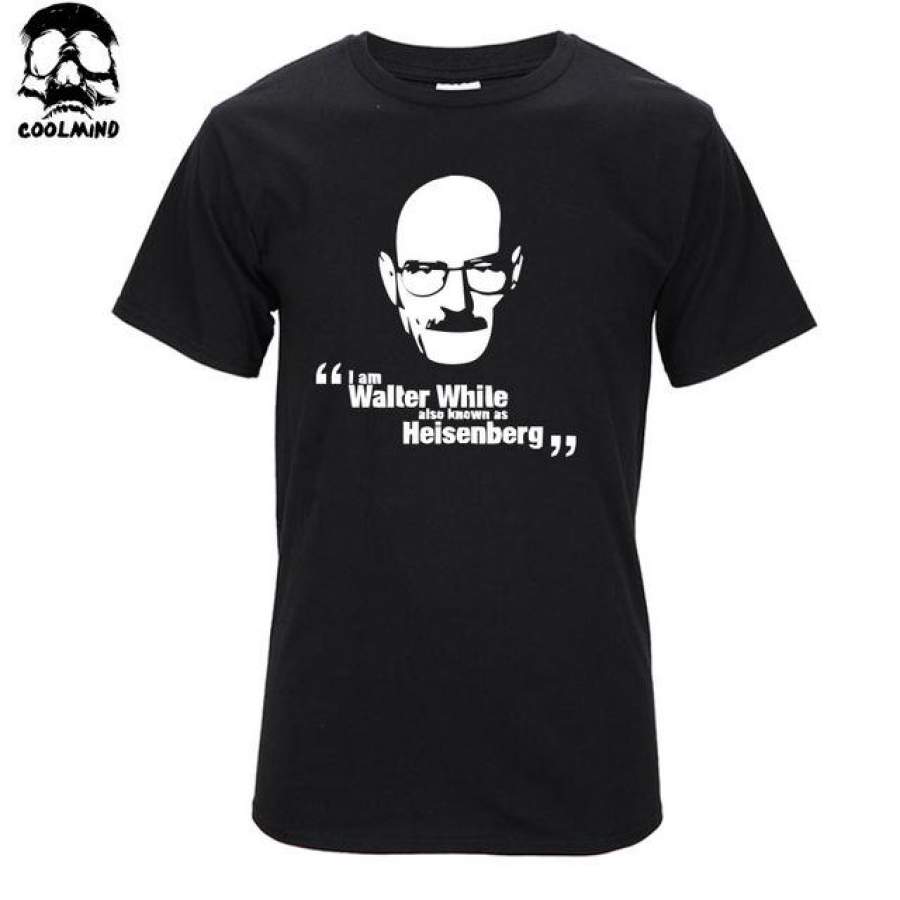 100% Cotton Crew neck Heisenberg Printed Men T Shirt Casual Short Sleeve Breaking Bad Printed T-Shirt