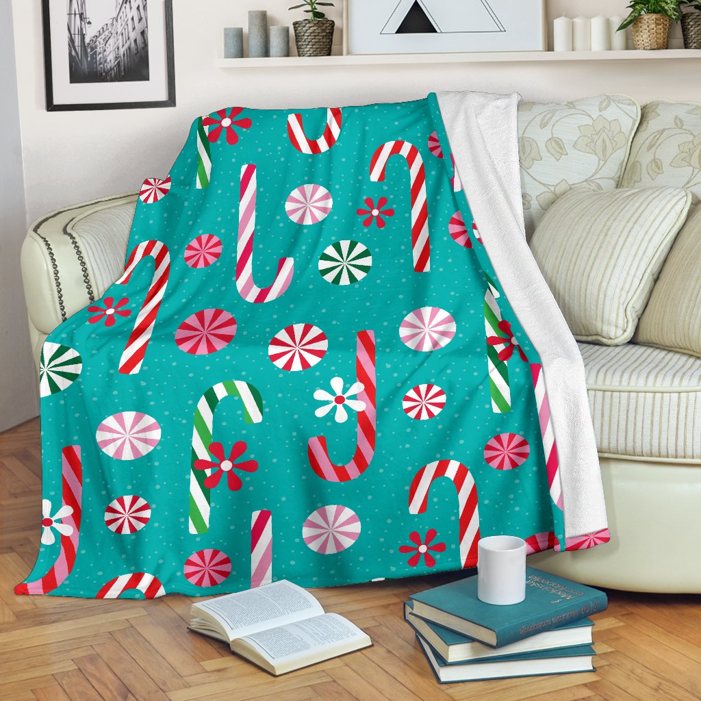 Christmas Candy Pattern Premium Blanket