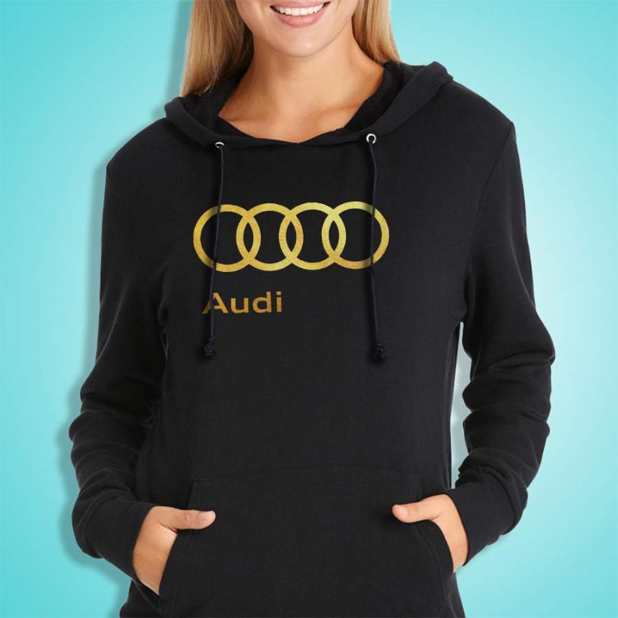 Audi Walpaper Gold Logo Women’S Hoodie