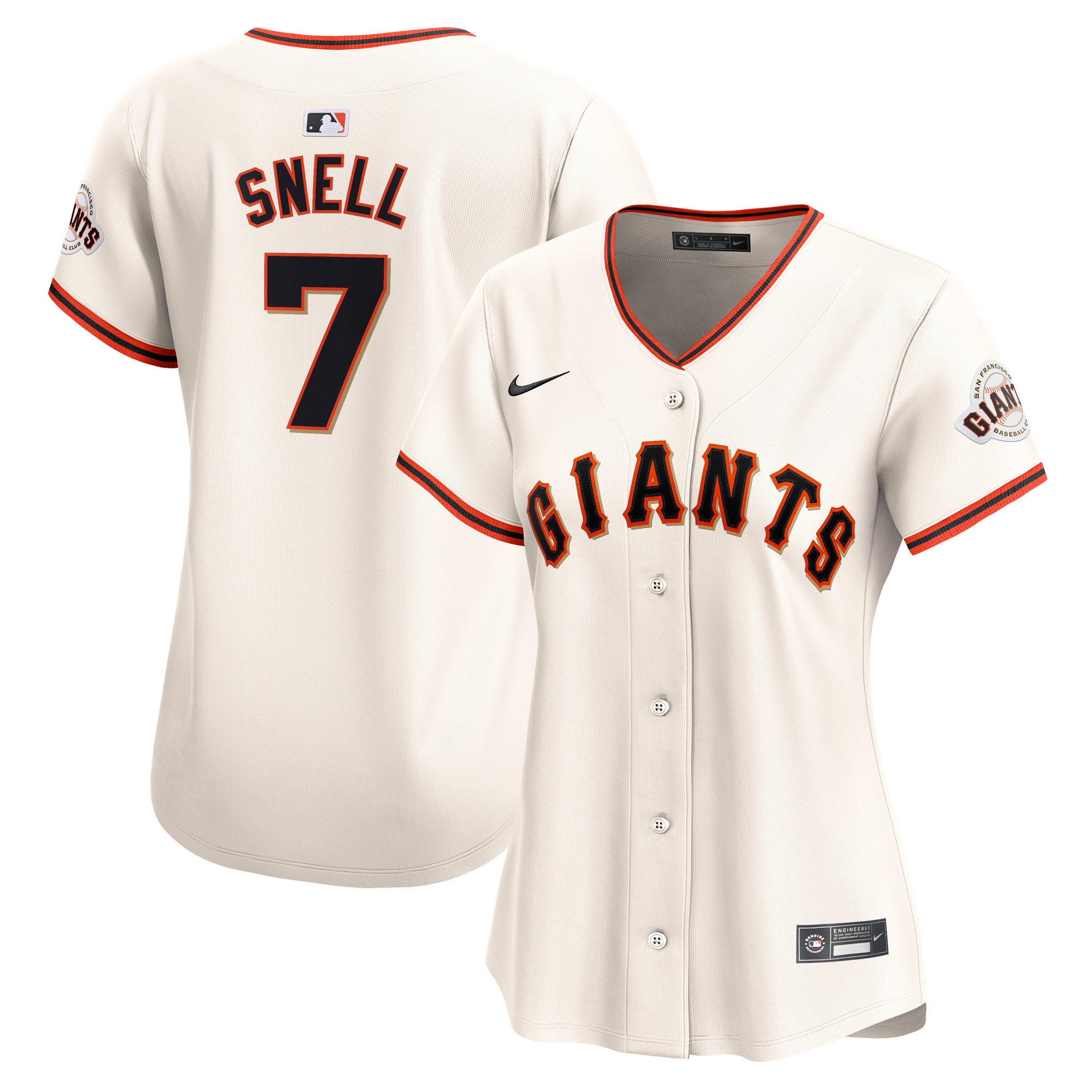 Blake Snell San Francisco Giants Women's Home Limited Jersey – Cream