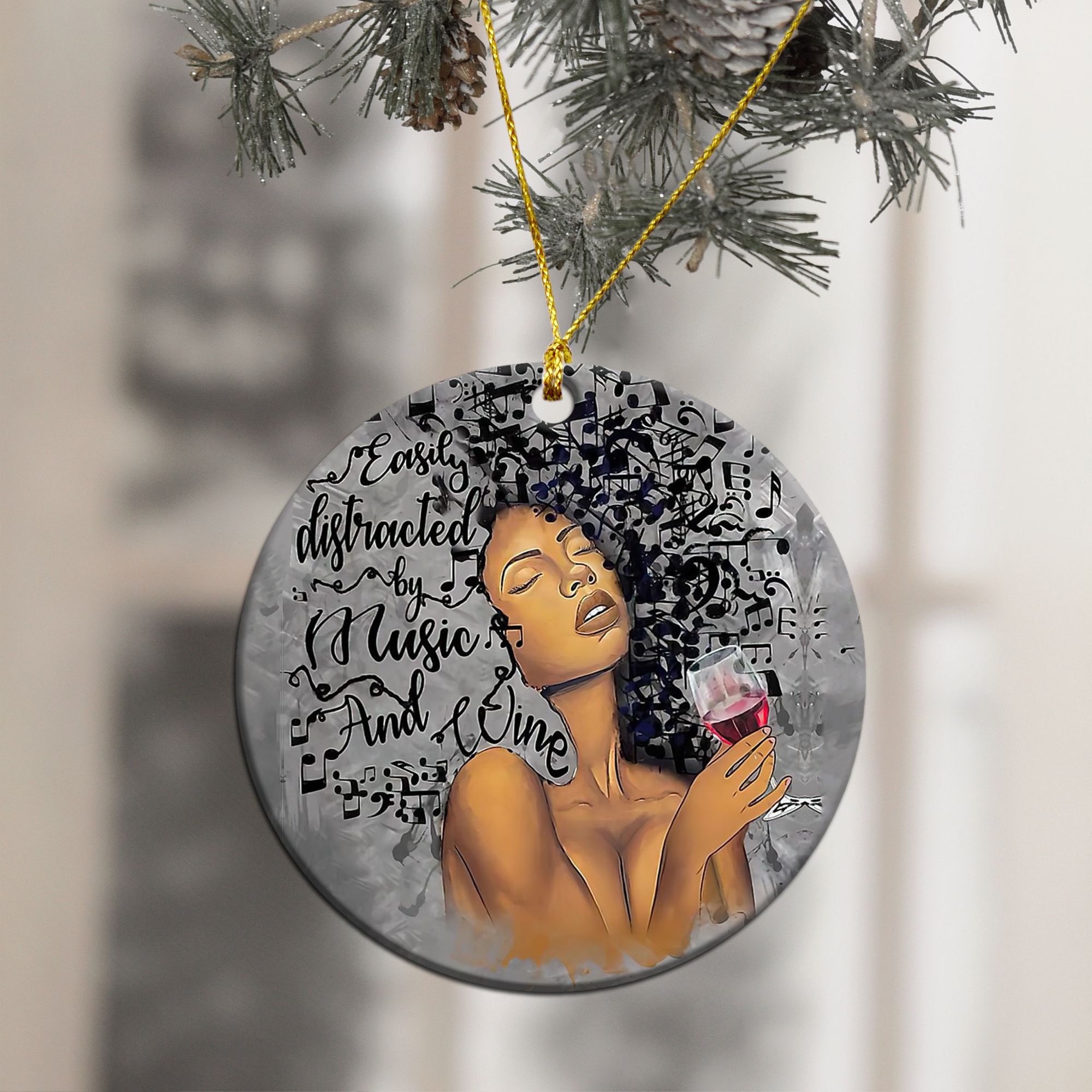 African American Black Girl Ornament Lose Your Mind Find Your Soul