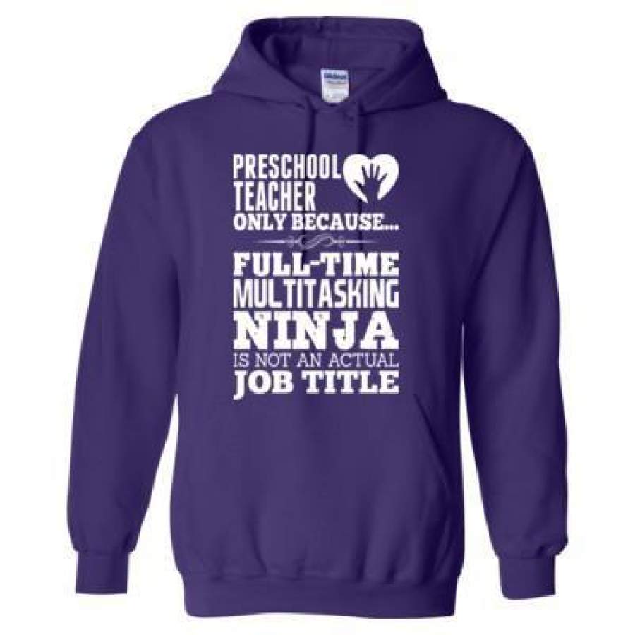 AGR Preschool Teacher Multitasking Ninja Not Official Title – Heavy Blend™ Hooded Sweatshirt