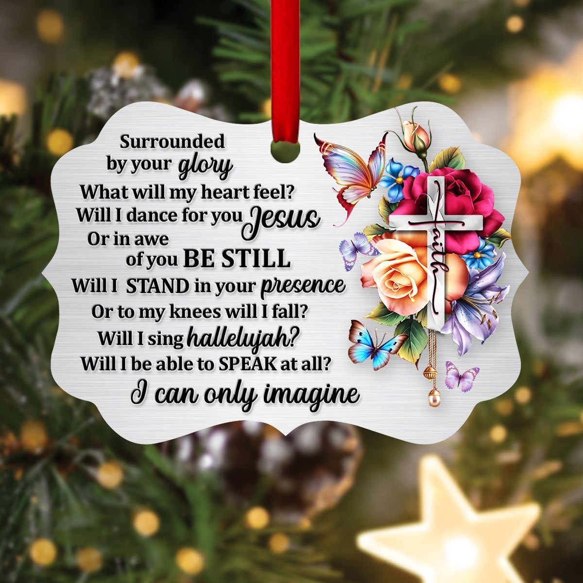 Will I Stand In Your Presence – Lovely Flower Aluminium Ornament