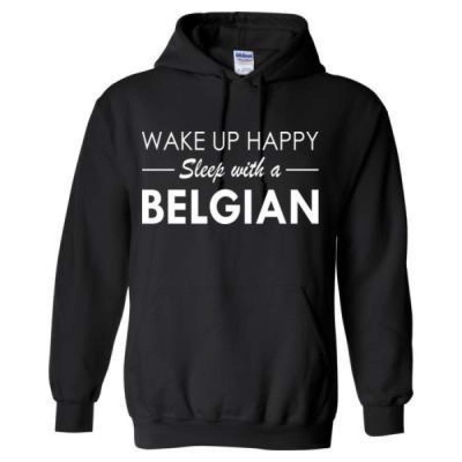 AGR Wake Up Happy Sleep With Belgian – Heavy Blend™ Hooded Sweatshirt