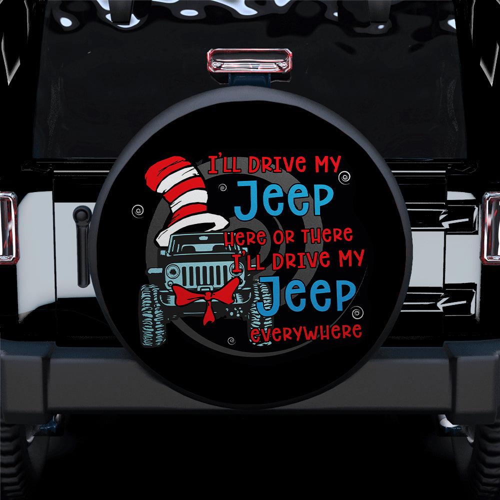 Drive Jeep Everywhere Car Spare Tire Covers Gift For Campers