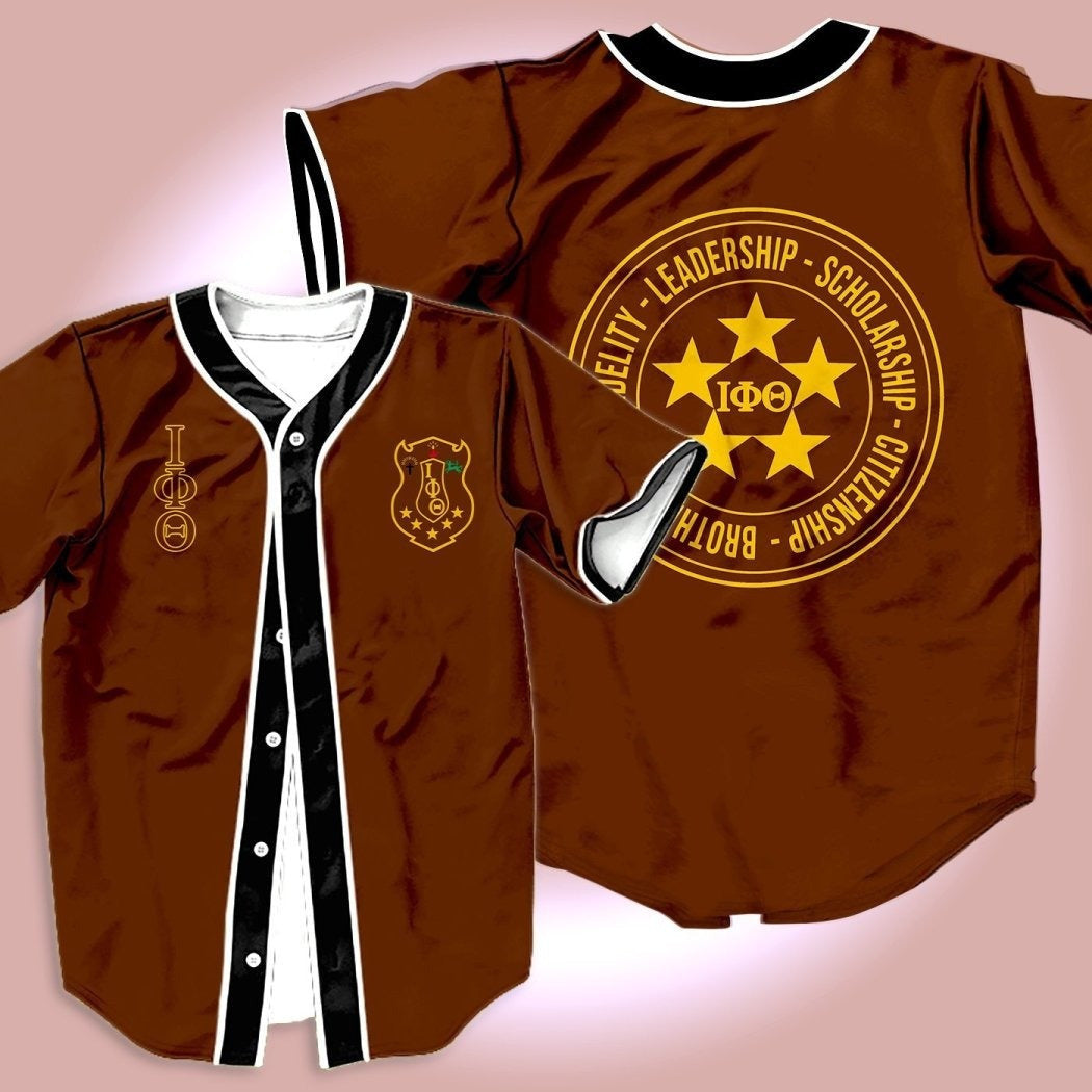 Fraternity Baseball Jersey – Iota Phi Theta Five Stars Shirt