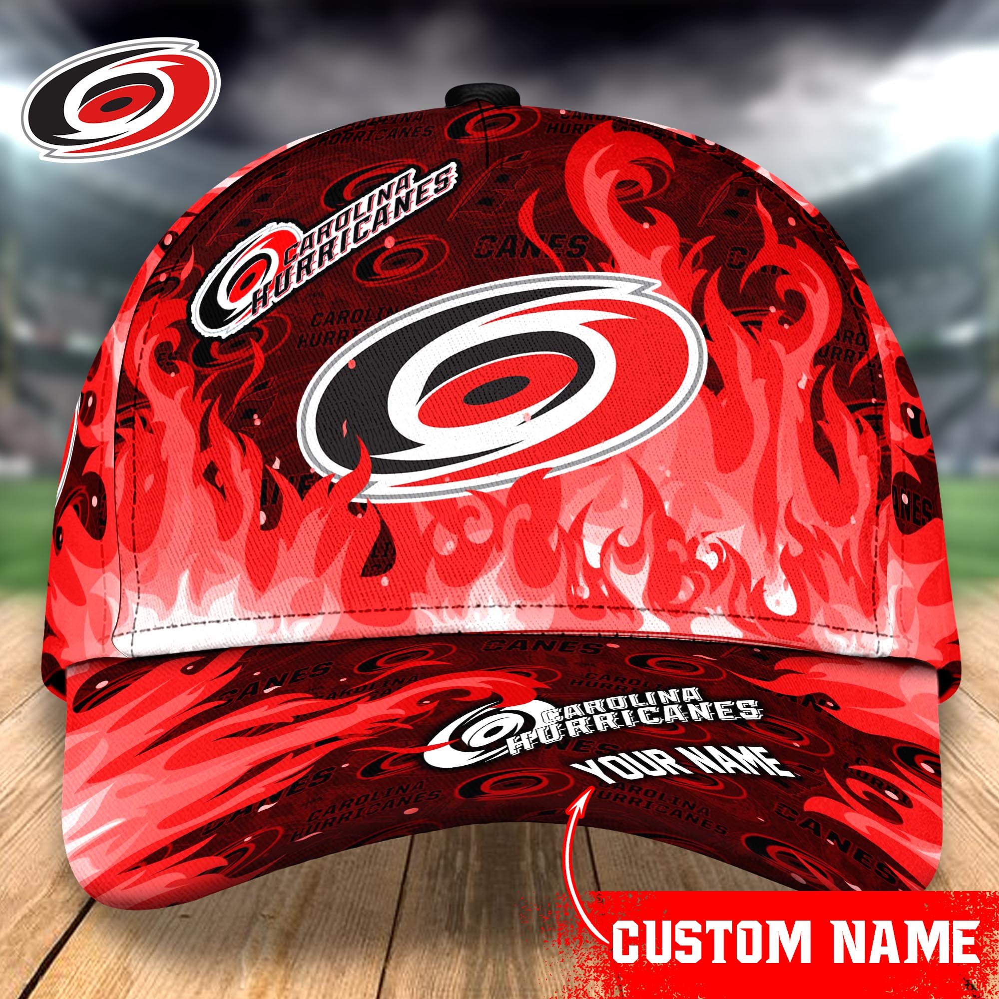 Carolina Hurricanes Custom Name Classic, Baseball Caps T-43383