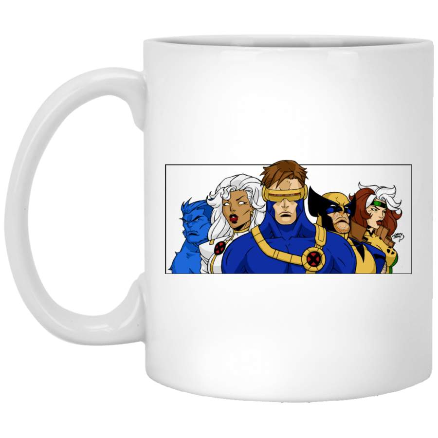 X-Men 92 Wolverine Storm Cyclops Rogue Beast Mug 11 oz. White Mug