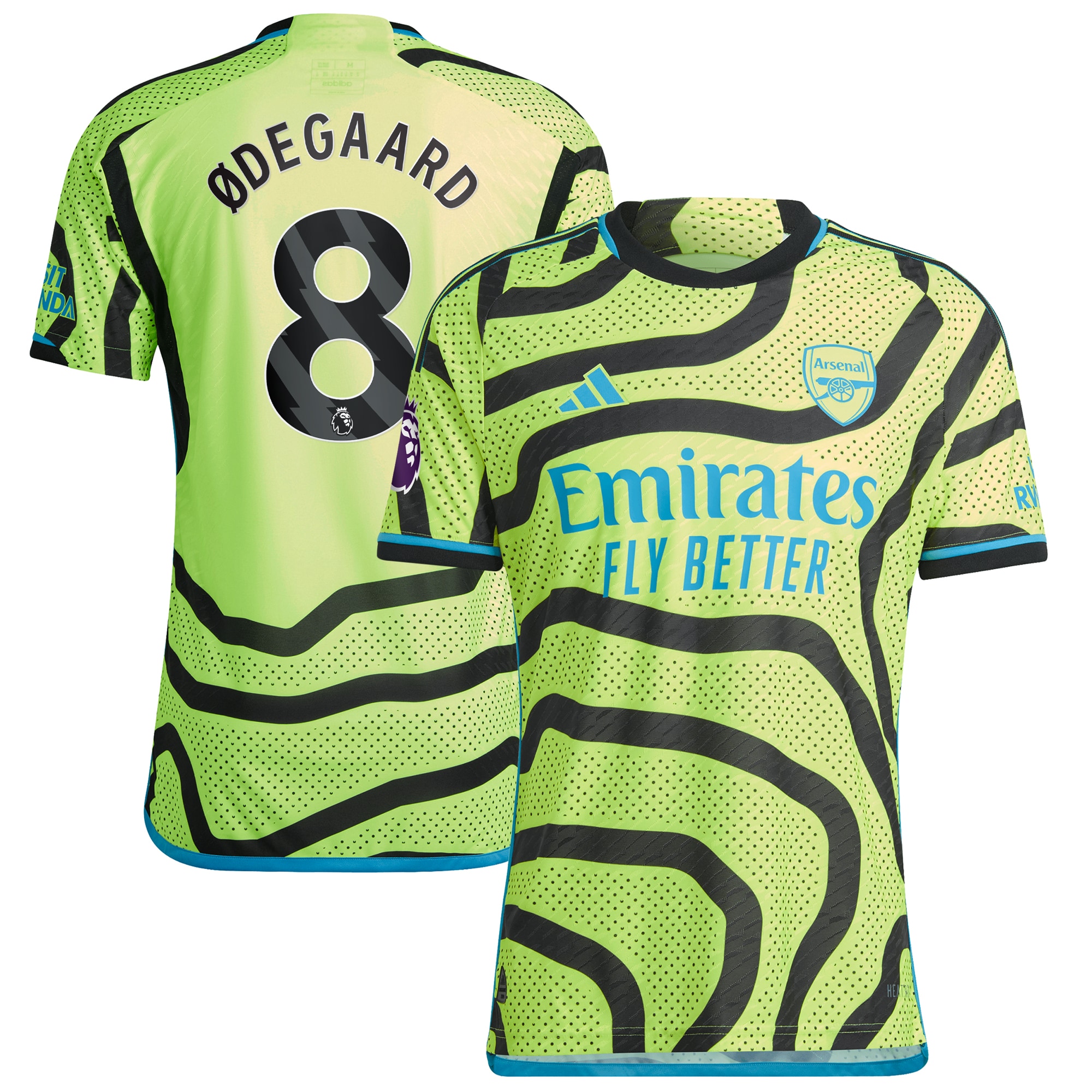 Martin Odegaard Arsenal 2023/24 Away Authentic Player Jersey – Yellow