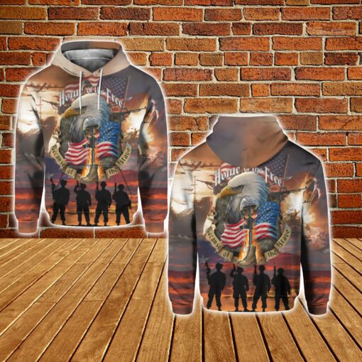 Us Veteran Home Of The Free 3D All Over Print Shirts For Men & Women, Happy Veteran Memorial 3D Shirts, Veteran Day