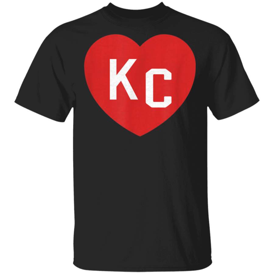 KC Red Heart Kansas City Classic Cool Kc Hearts Love Letters TShirt