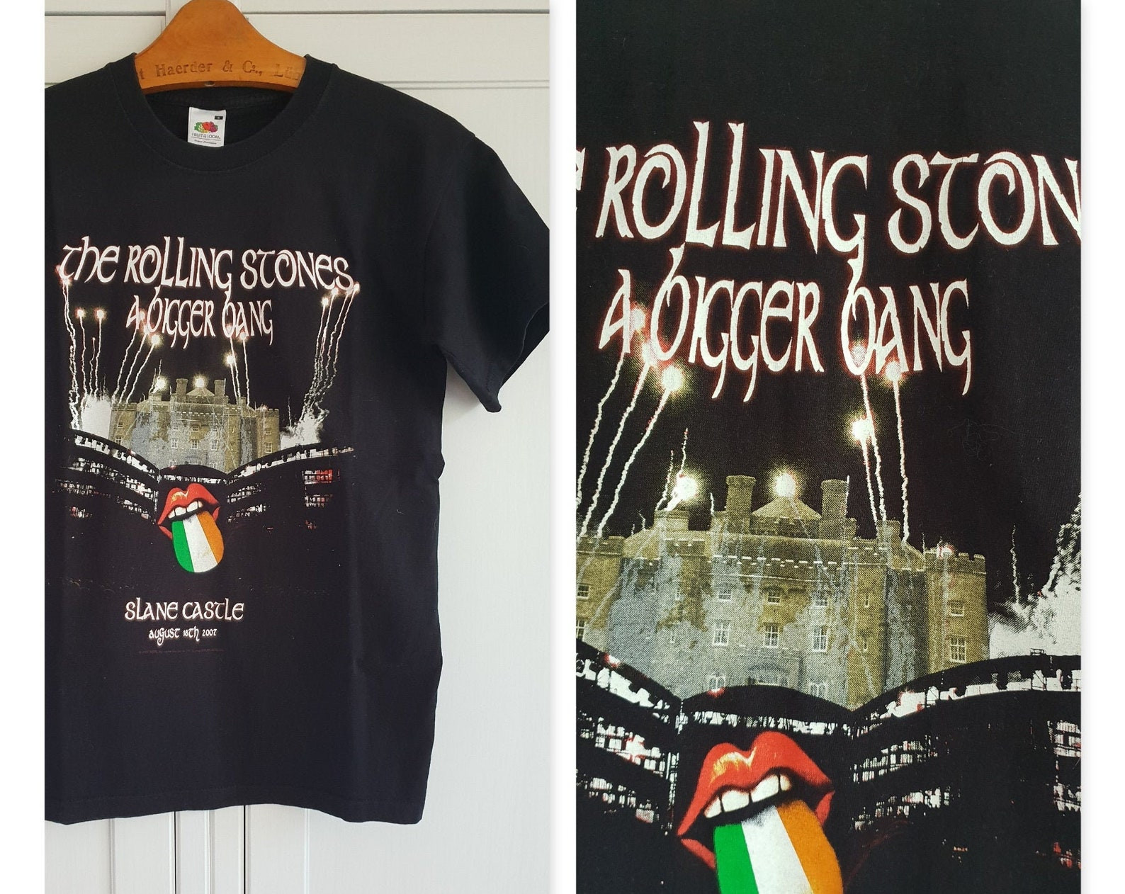 Vintage T Shirt Rolling Stones Black Shirt S  M