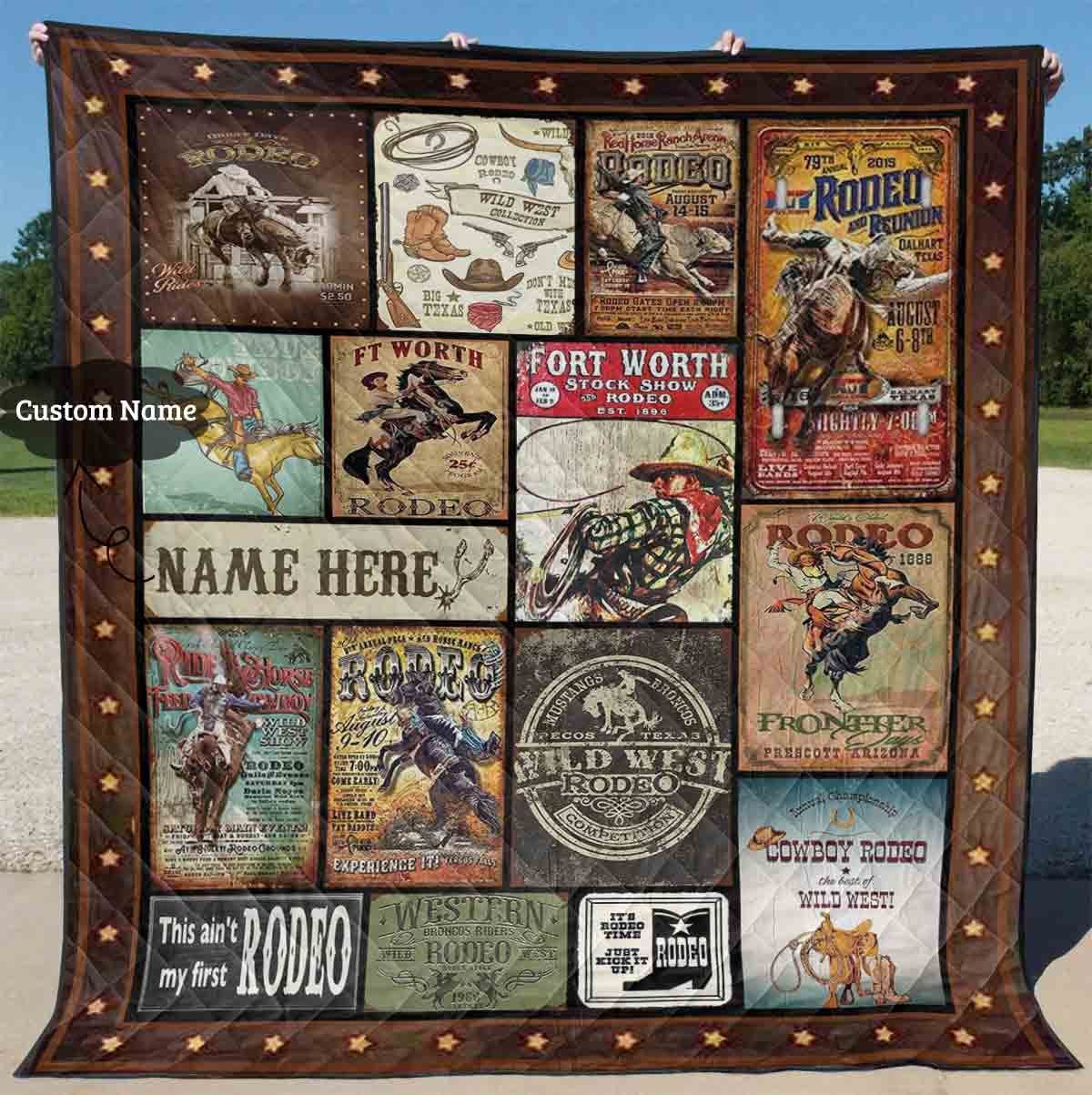 Rodeo Wild West FP9 Personalized Quilted Blanket