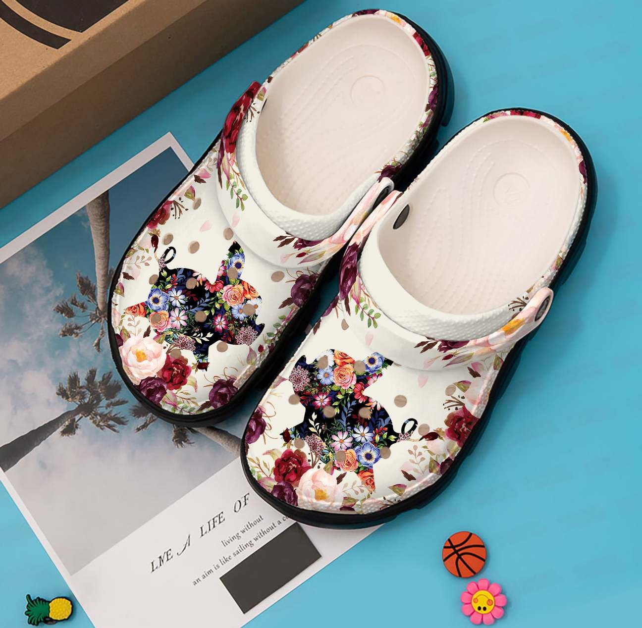 Pig Personalized Clog, Custom Name, Text, Color, Number Fashion Style For Women, Men, Kid, Print 3D Pig And Flowers