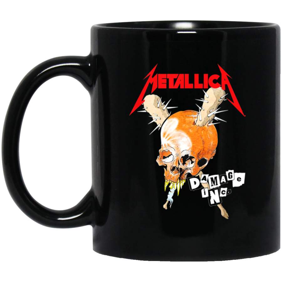 We All Love Metallica-Skull Fire Mug Gift 11 oz 15 oz Black Mug