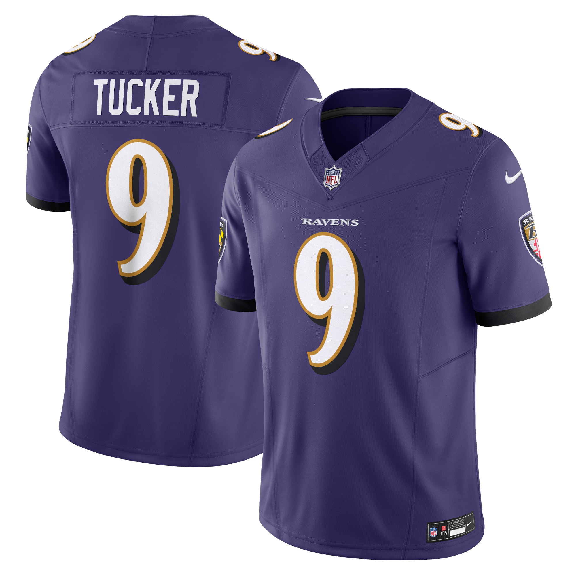 Men’s Baltimore Ravens Justin Tucker Purple Vapor F.U.S.E. Limited Jersey