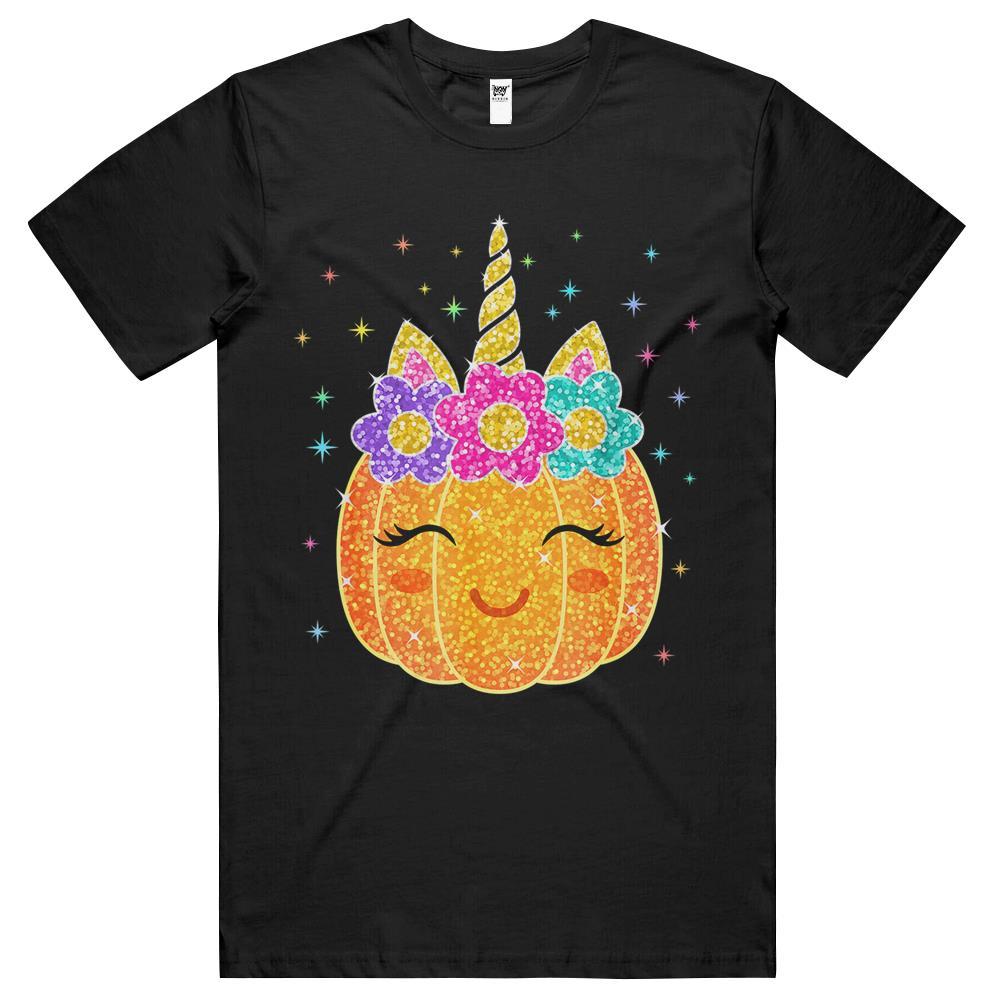 Halloween Tshirt, Halloween Shirts For Women Men, Halloween T Shirts, Cute Unicorn Pumpkin Halloween Thanksgiving T Shirts
