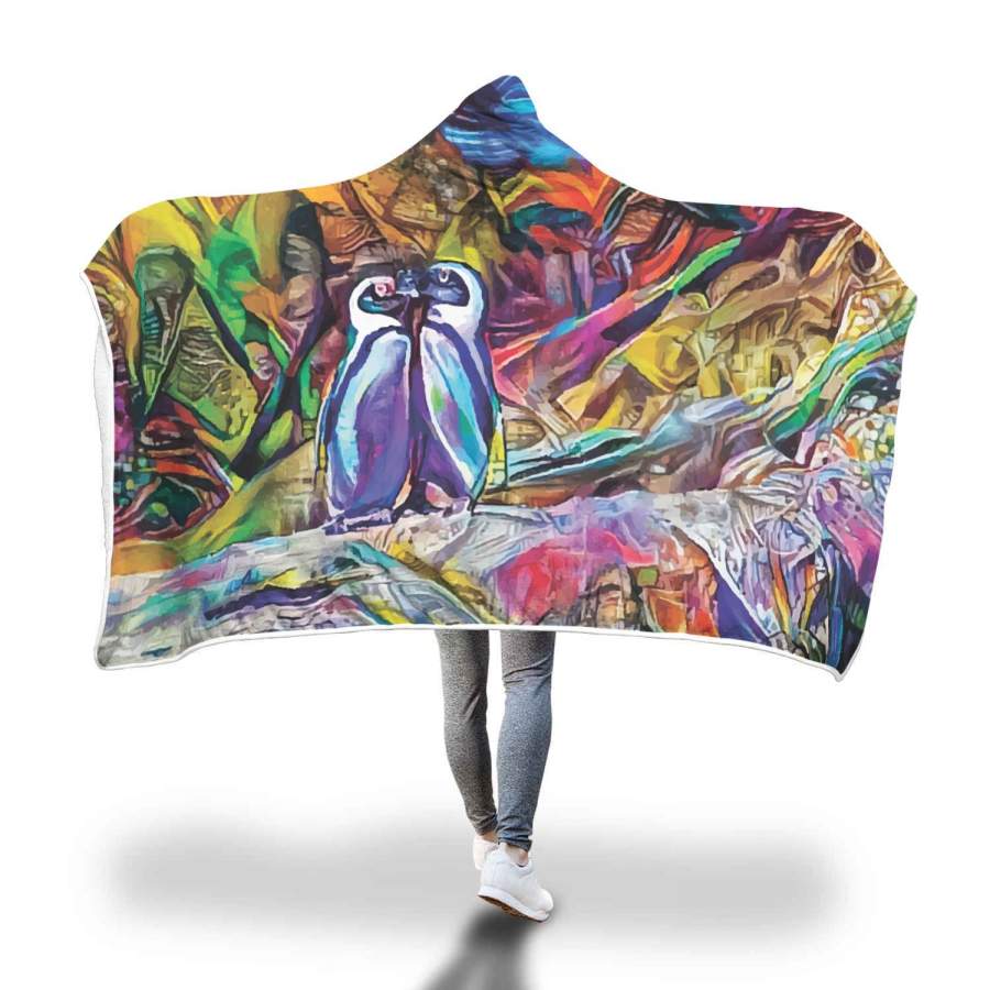 Penguin Poppers Sherpa Hooded Blanket Christmas Gift Ideas