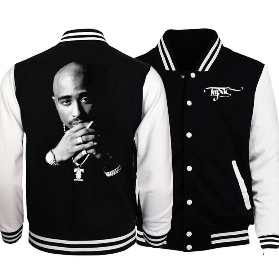 Tupac Shakur 2pac Baseball Jacket Sweatshirt Winter Popular Soft Hoodie Sweatshirt Printed Cotton Hoodies Pop Jackets T-Shirt