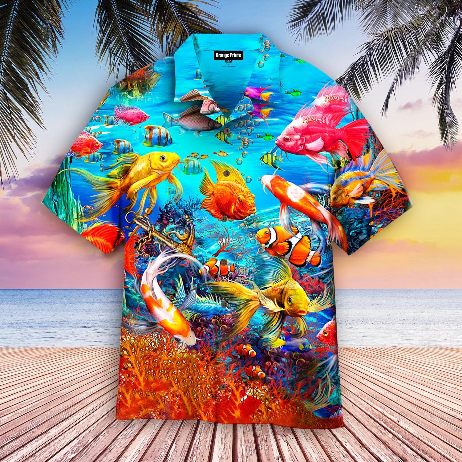 Colorful Fishes Aloha Hawaii Shirt For Men Women Ha41166