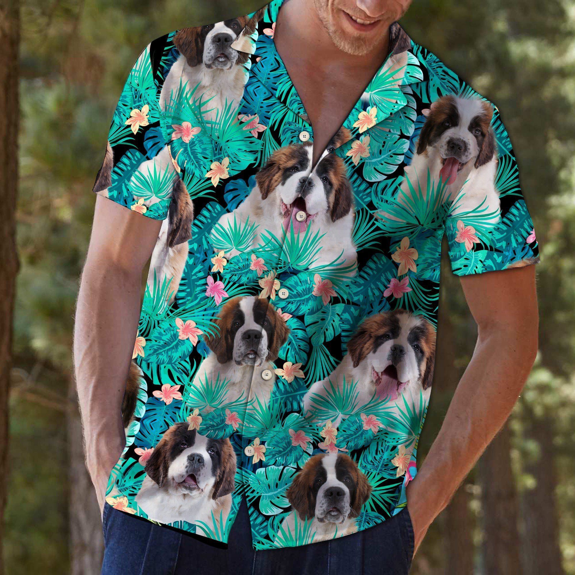 Saint Bernard Hawaii Shirt Unisex Full Size Adult Colorful Ha46062