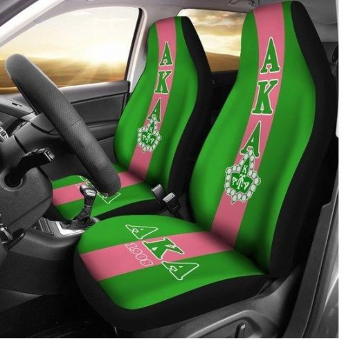 Alpha Kappa Alpha Aka 1908 Pearl Ivy Leaf Emblem Car Seat Cover