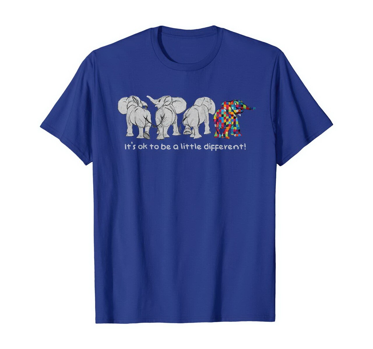 Its Ok To Be A Little Different Autism Elephant Shirt Gifts T-Shirt New