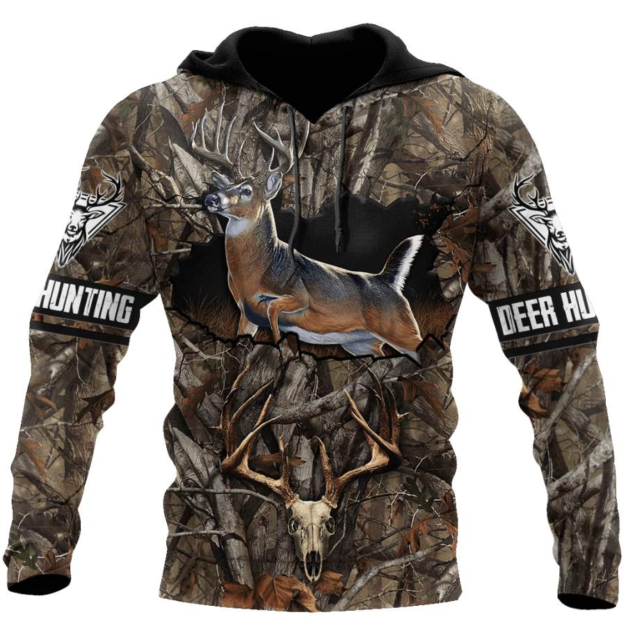 Awesome Deer Hunting Hoodie 3D All Over Printed Shirts For Men AM082054-LAM