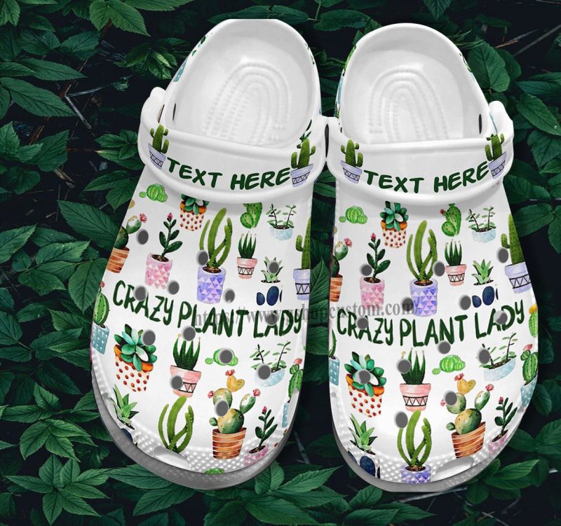 Cactus Garden Worker Croc Shoes For Girl – Cactus Crazy Plant Lady Shoes Croc Clogs Customize Name