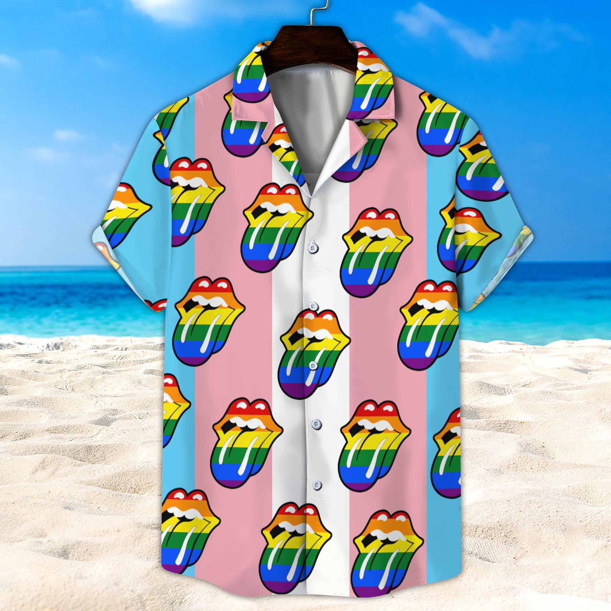 Lgbt Hawaiian Lip Unisex Hawaiian Shirt Beach Short Ha70698