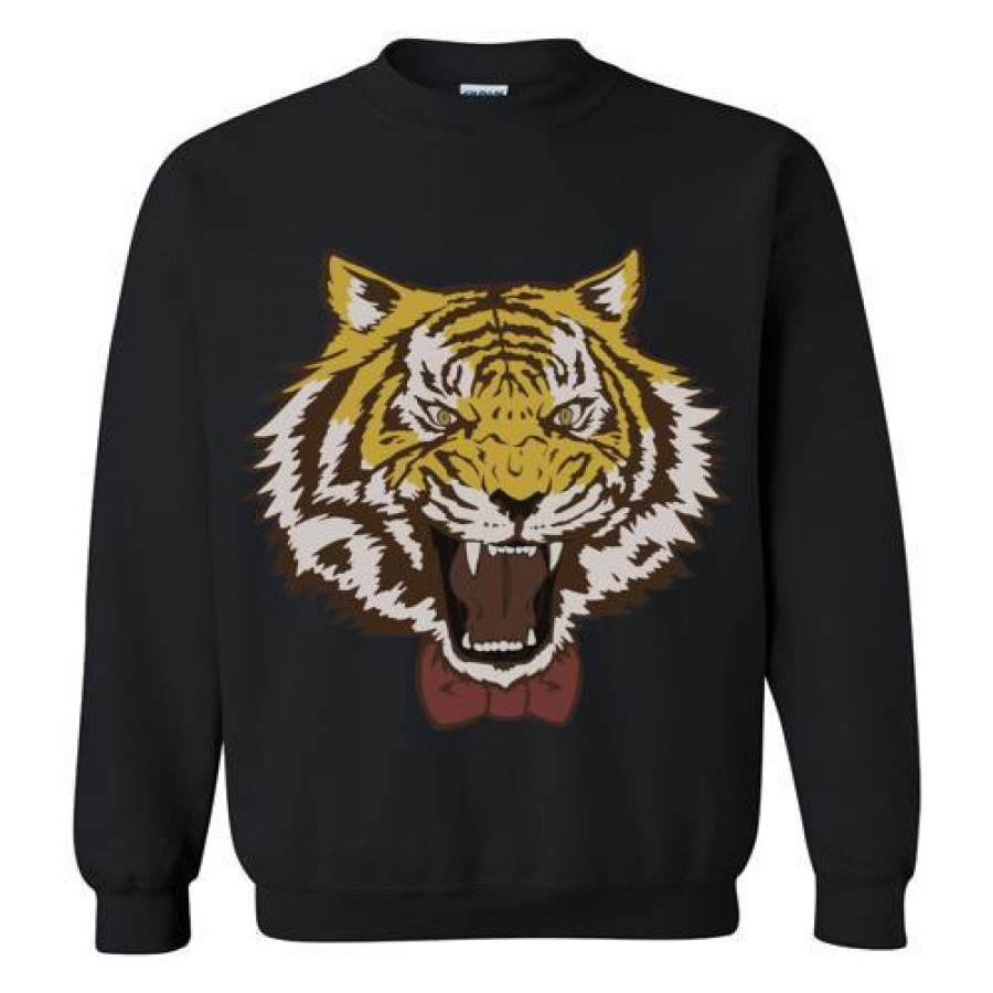 Yuri Plisetsky Tiger with bowtie as shown in show , Gildan Crewneck Sweatshirt