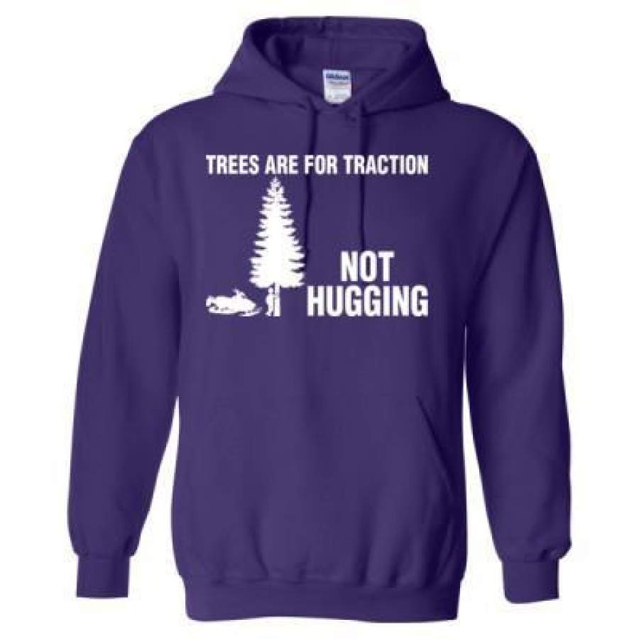 AGR Trees Are For Traction Not Hugging Snowmobile – Heavy Blend™ Hooded Sweatshirt