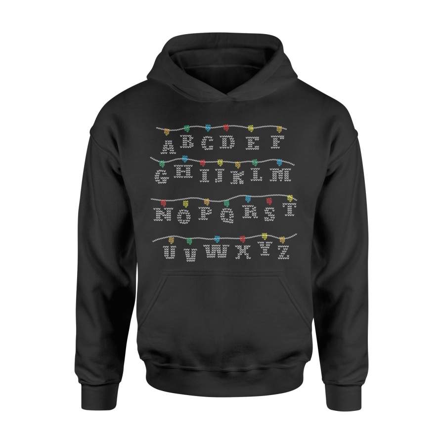 Alphabet Shirt Ugly Sweater Christmas Back To School Kids – Standard Hoodie