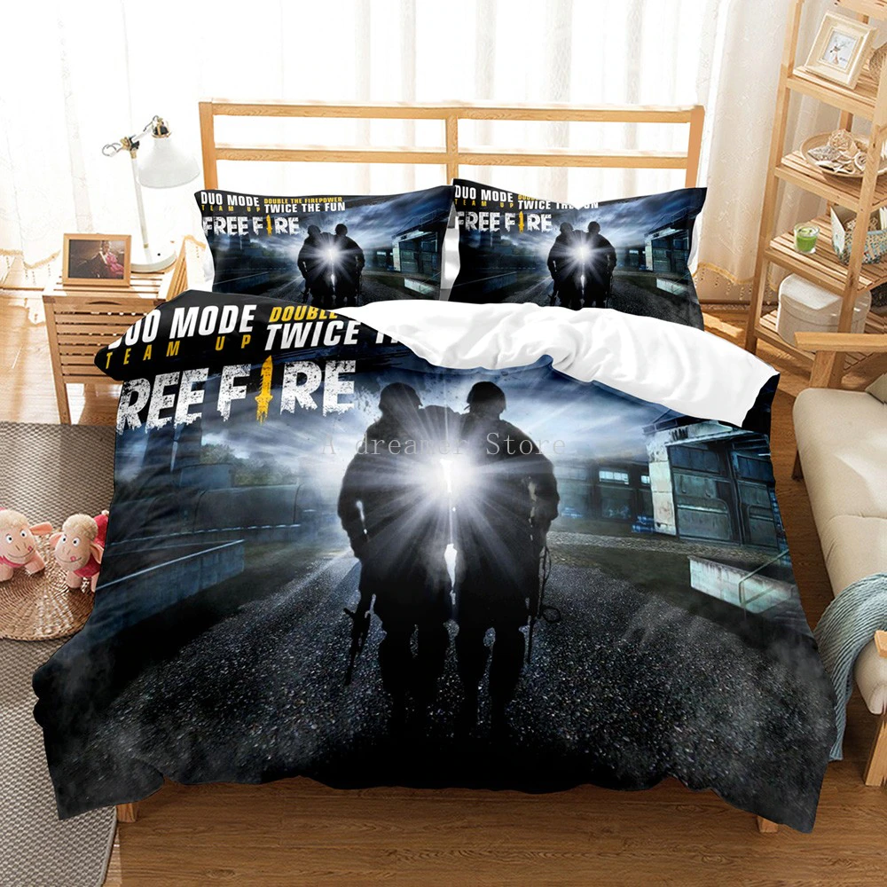 3D Printed Garena Fire Bedding Set Game Duvet Covers Colorful Bedclothes For Boys Kids Luxury Home Decor