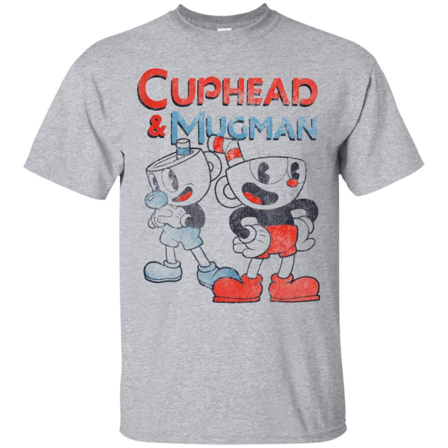 Cuphead And Mugman Dynamic Duo Vintage Graphic Men/Women Tshirt