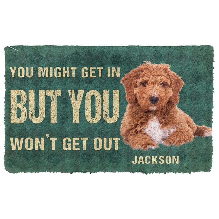 Waybackapparel Keep Door Closed Poodles Dog Custom Gender 3D Doormat