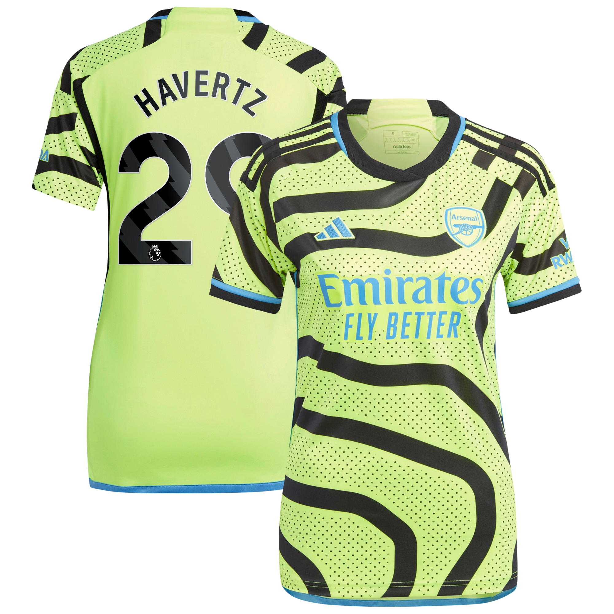 Kai Havertz Arsenal Women's 2023/24 Away Replica Player Jersey – Yellow