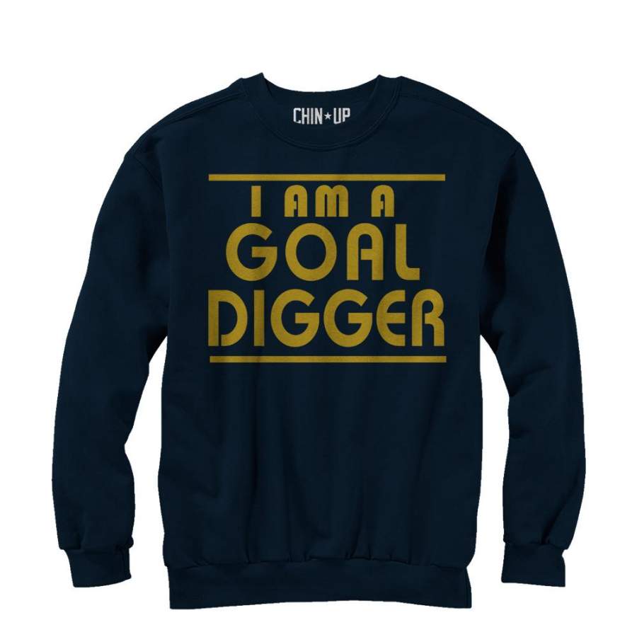 CHIN UP Women’s Goal Digger  Sweatshirt Navy Blue