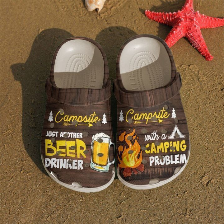 Camping Beer And Campfire clog Shoes