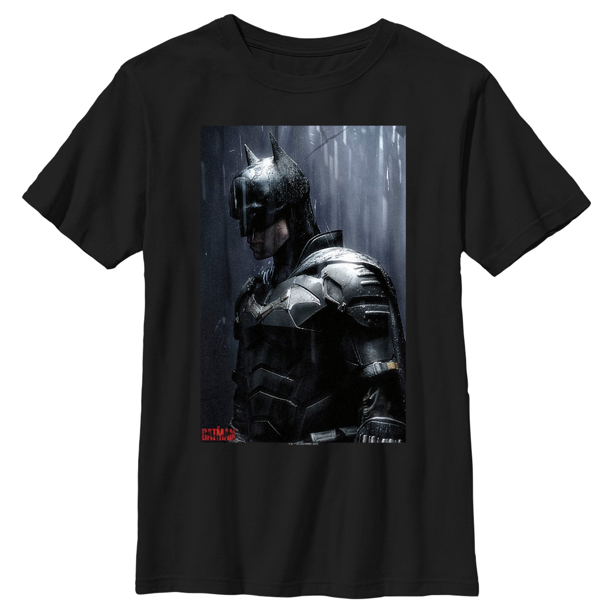 Boy’S The Batman In The Rain Poster T-Shirt