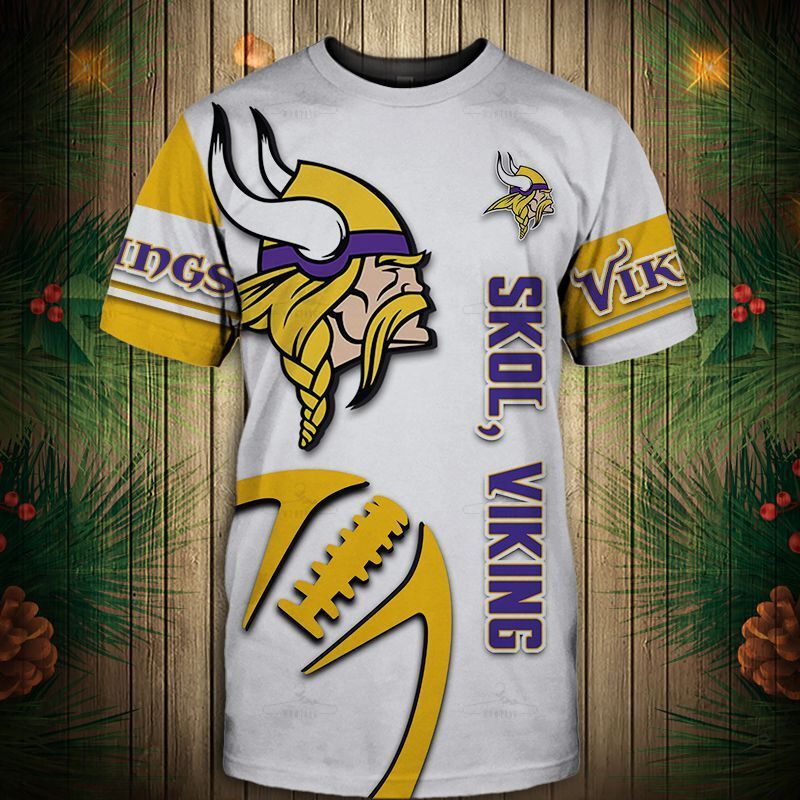 Minnesota Vikings T-Shirt Graphic Balls Gift S