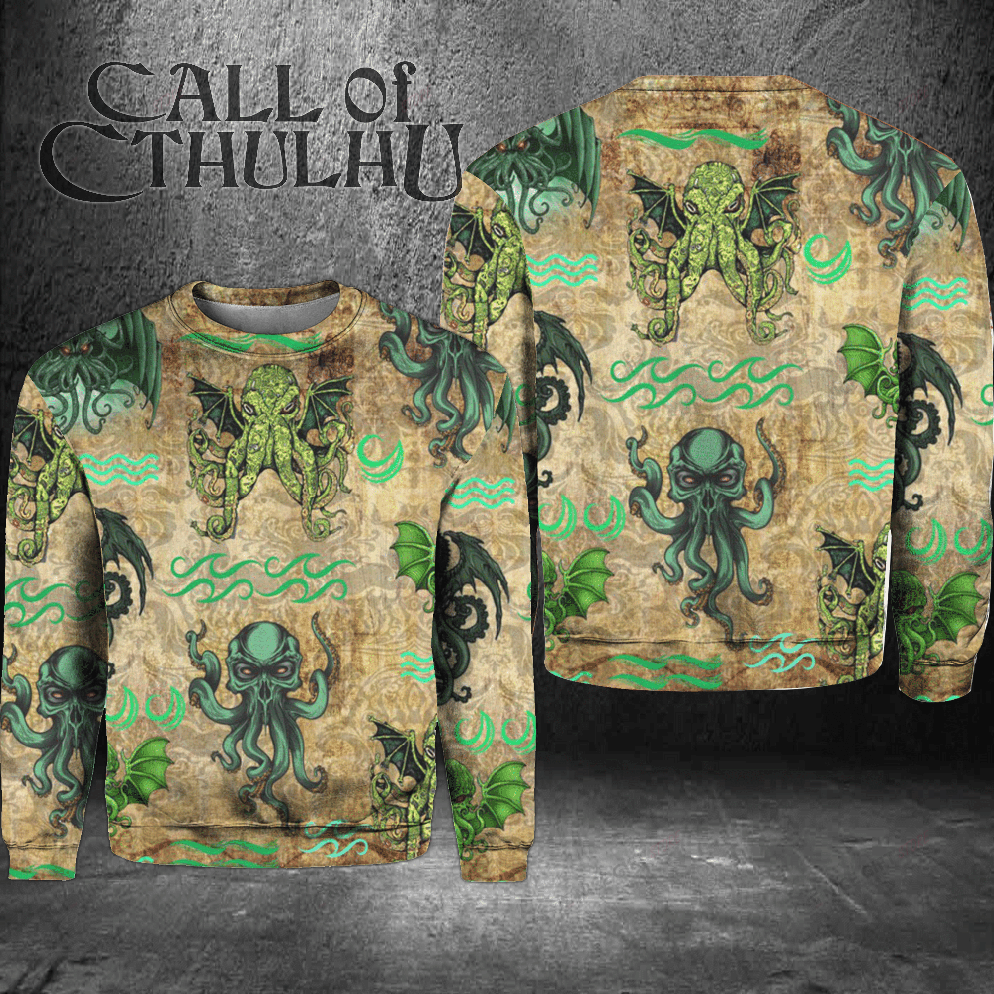 Cthulhu Crewneck Sweatshirt 3Cs-P5Q6