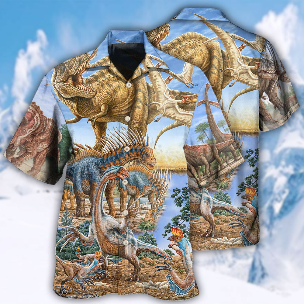 Dinosaur Art Hawaii Shirt Ha43708