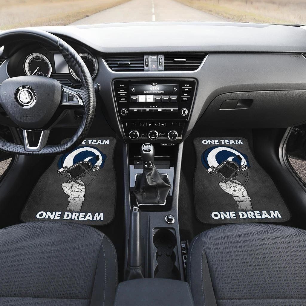 One Team One Dream Los Angeles Rams Car Floor Mats Fan Gift Personalized Car Seat Floor Mat Custom Print