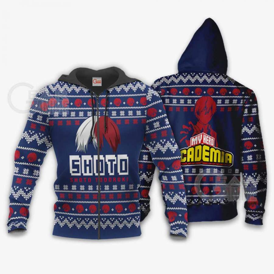 Shoto Todoroki Ugly Sweater My Hero Academia Anime Custom Xmas Shirt