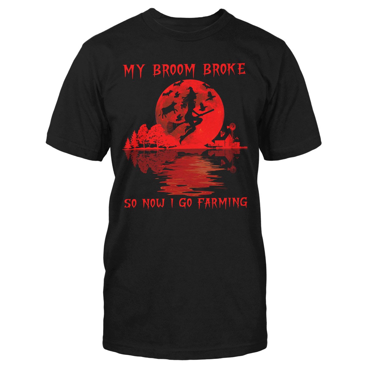 My Broom Broke I Go Farming Farmer Ez19 1809 Classic T-Shirt