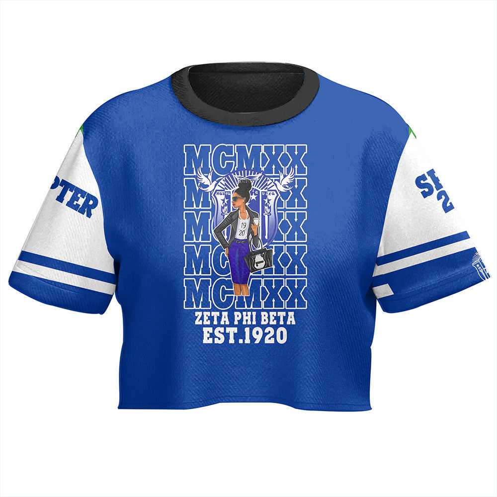 Sorority Tshirt – Personalized Zeta Phi Beta Mcm Style Croptop Tshirt