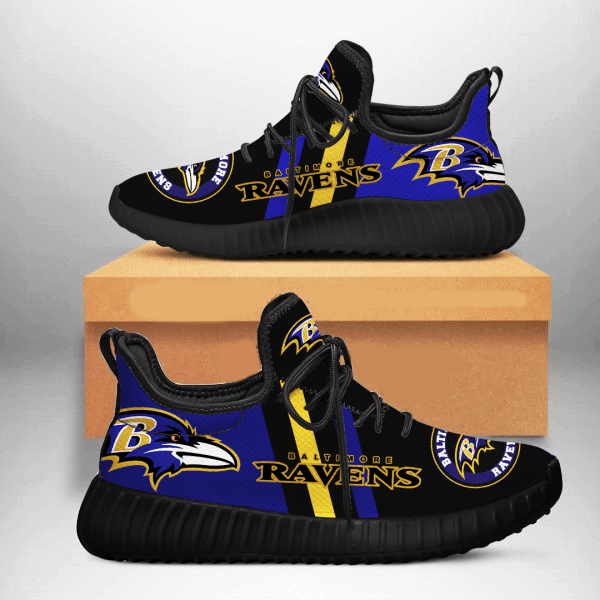 Baltimore Ravens Sneakers Custom Shoes Black 8 Shoes Fan